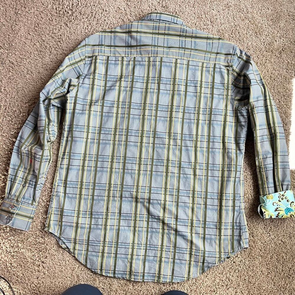 Robert Graham Patchwork Panel Button-Down Shirt –… - image 3